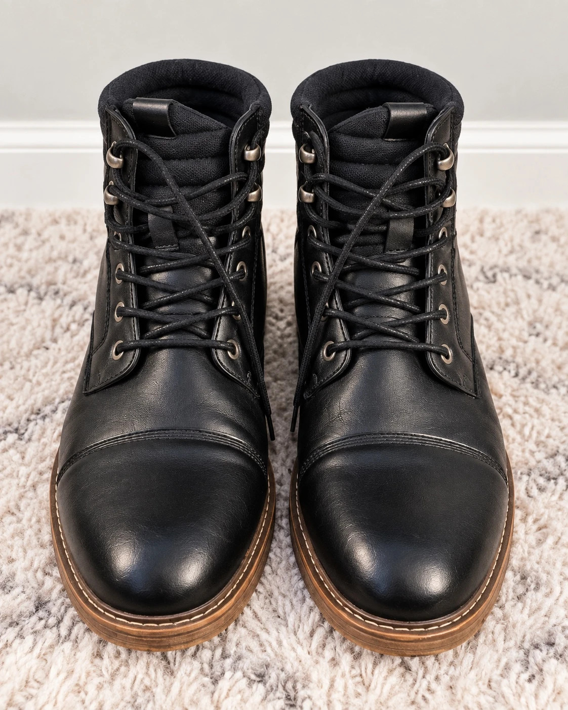 Sonoma Men’s Black Lace-Up Ankle Boots – Size 10.5 Medium