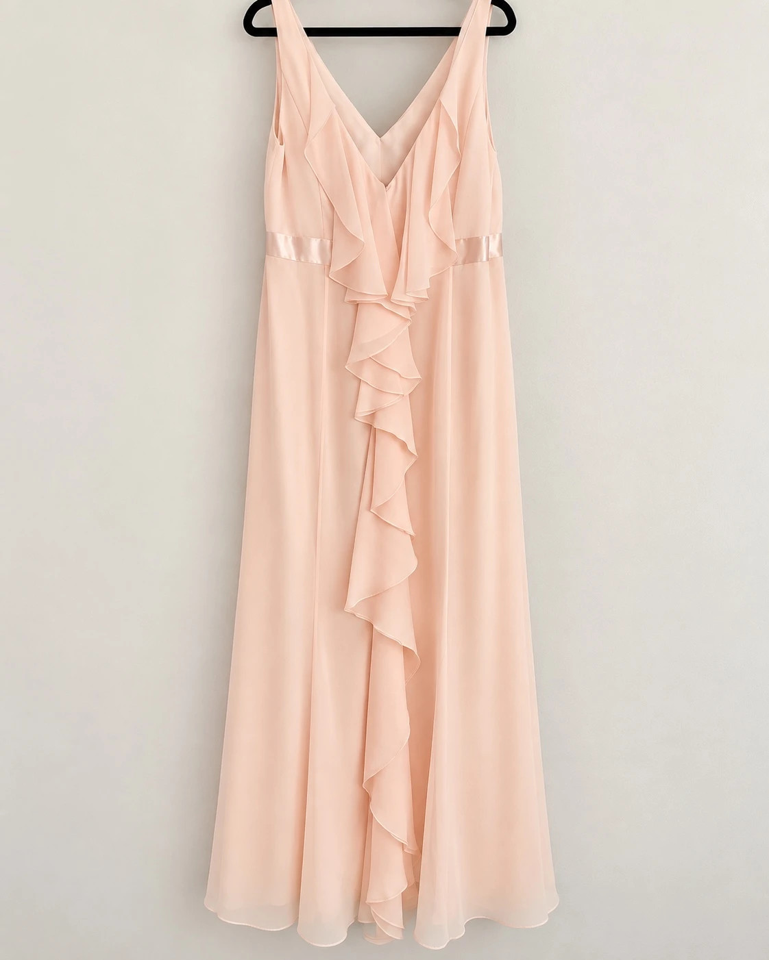 David’s Bridal Petal Chiffon Ruffle Back Dress Size 20 NWT – David's Bridal – taille XXL / US 20-22 2