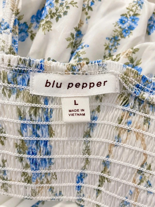 Blu Pepper Blue Floral Maxi Dress Size L – Brand New – Blu Pepper – taille L / US 12-14 2