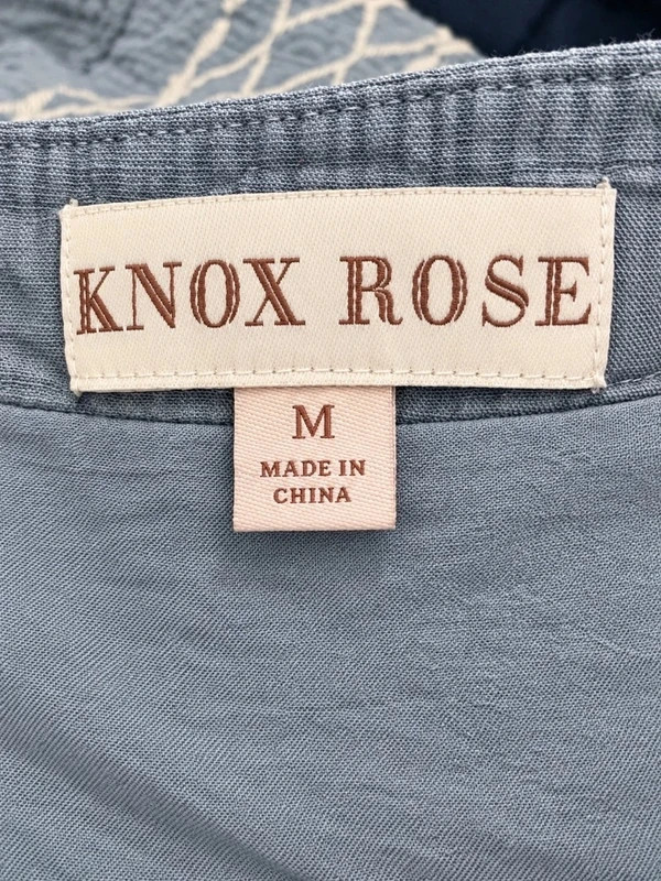 Knox Rose Gray Embroidered Tiered Maxi Dress – Size M – Knox Rose – taille M / US 8-10 2