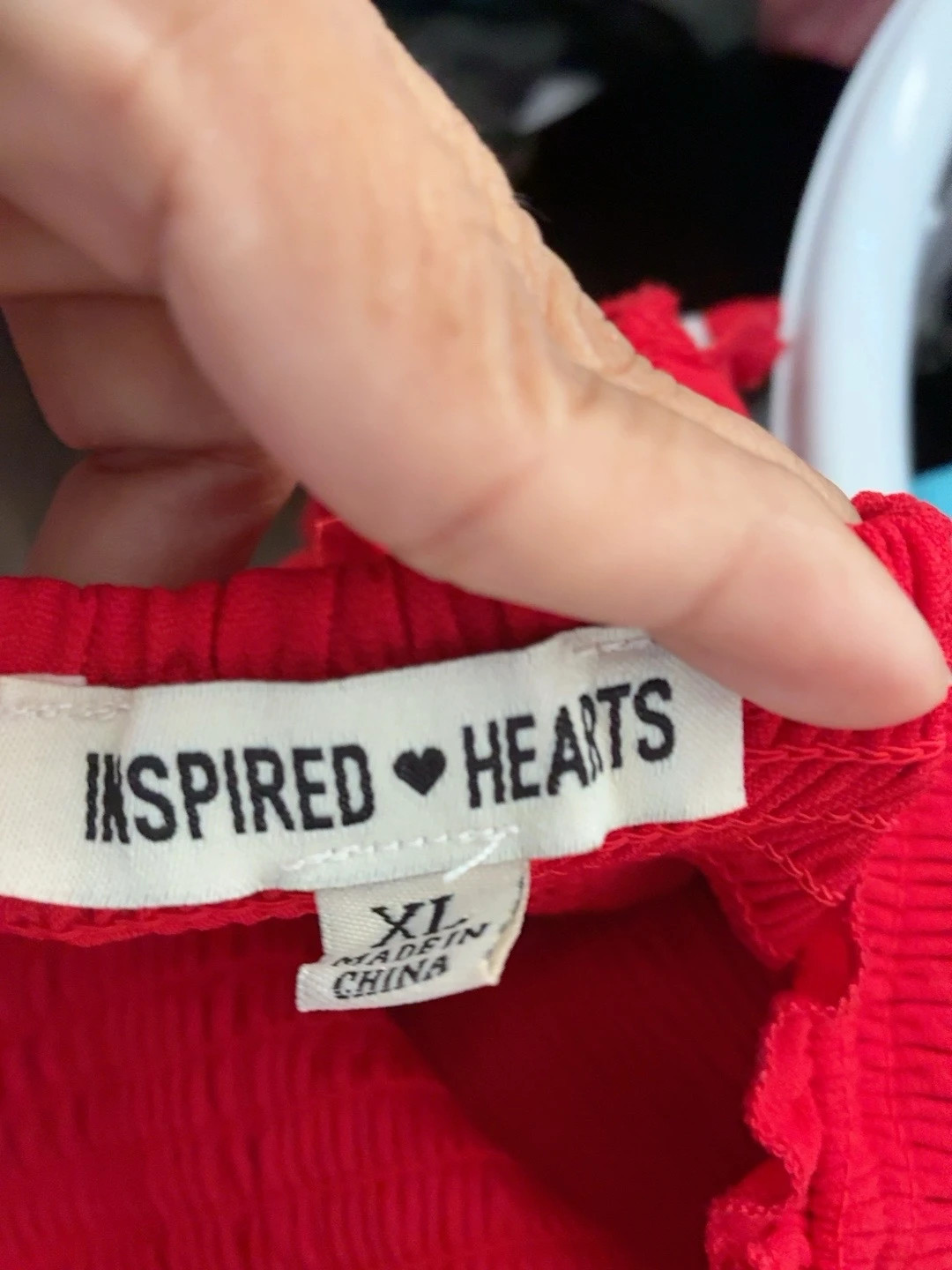 Inspired Hearts Red Ruffle Dress – Size XL – taille XL / US 16-18 2