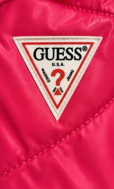 GUESS Women’s Pink Hooded Puffer Jacket – Size L – GUESS – taille L / US 12-14 5