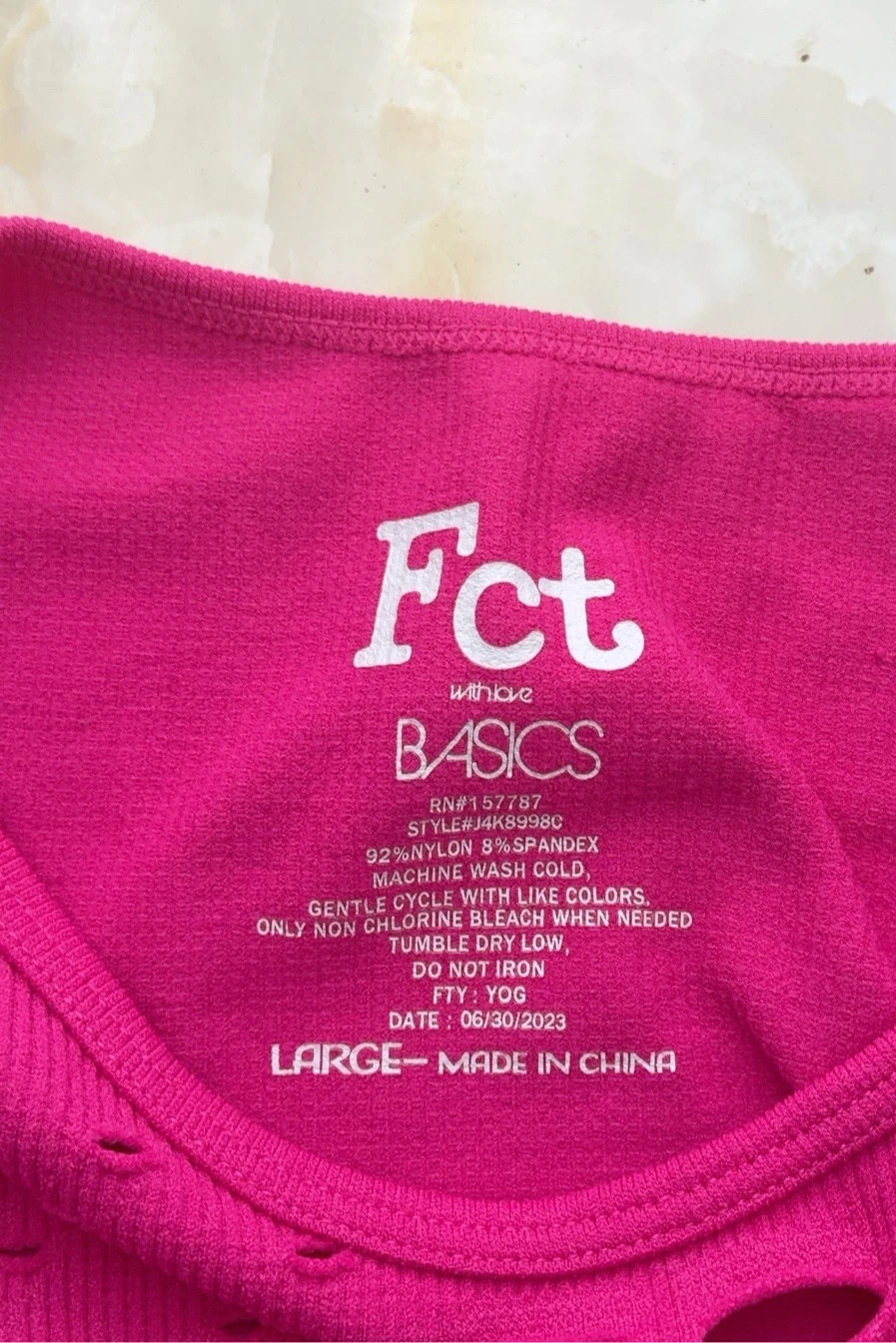 blusa rosa/fucsia de manga larga: – taille XL / US 16-18 2