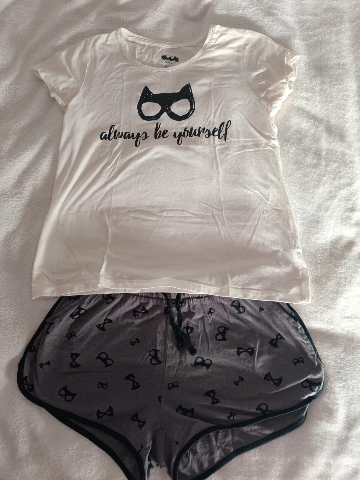 Pijama verano mujer talla S 🖤 camiseta + short “always be yourself”