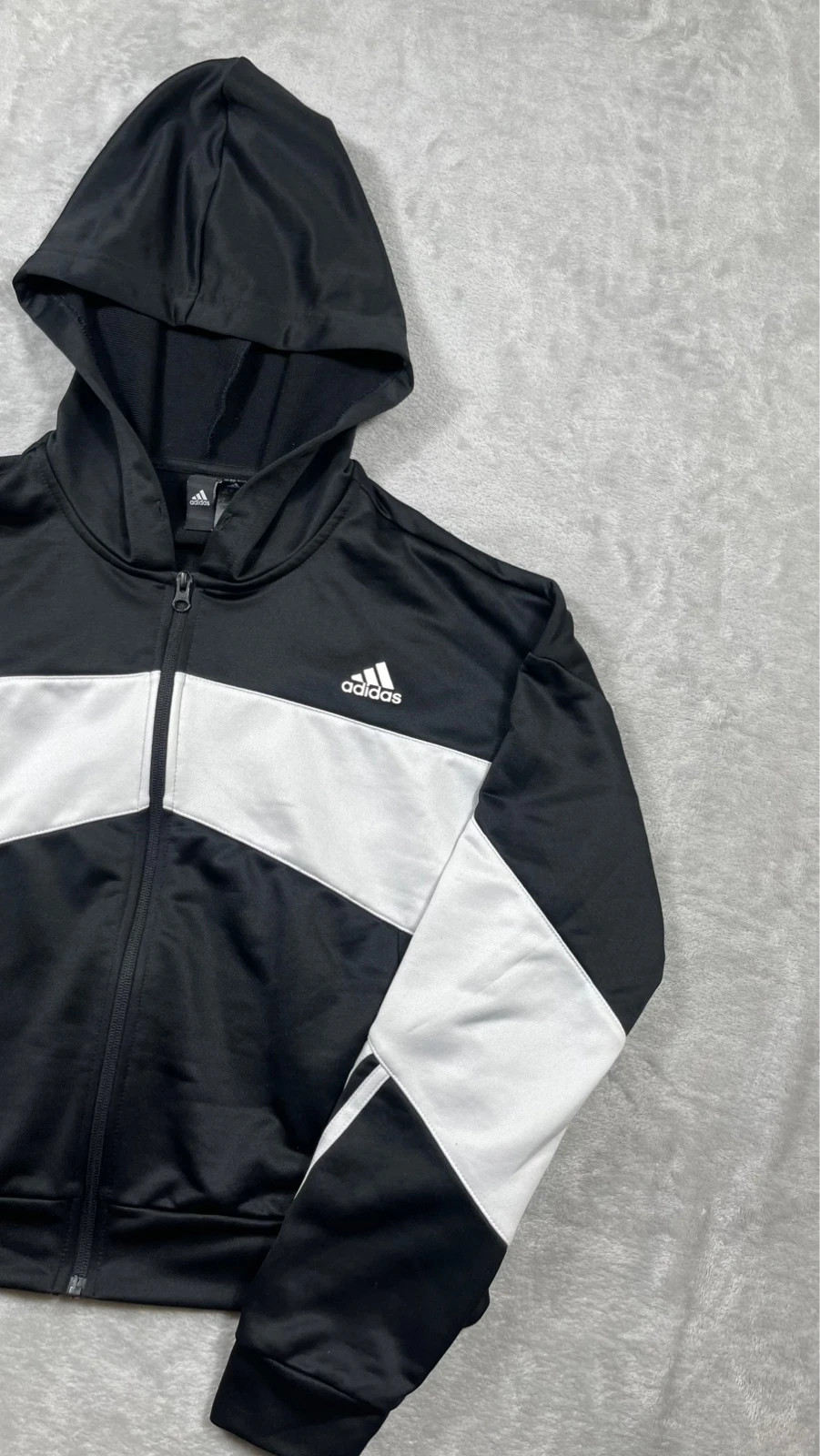 Adidas Track Jacket 00s Black White Crop Oversize XL – adidas – taille XL / 42 / 14 5