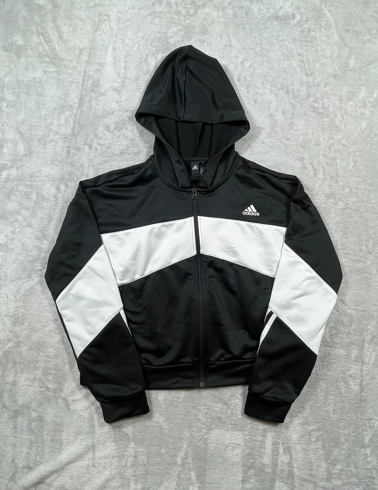 Adidas Track Jacket 00s Black White Crop Oversize XL – adidas – taille XL / 42 / 14 2