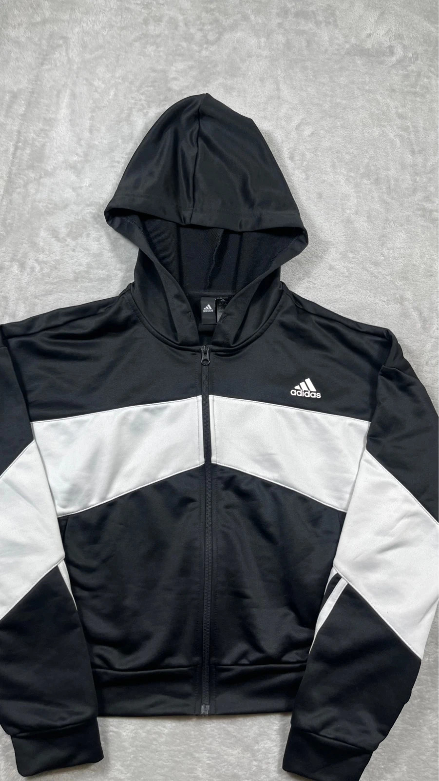 Adidas Track Jacket 00s Black White Crop Oversize XL – adidas – taille XL / 42 / 14 4