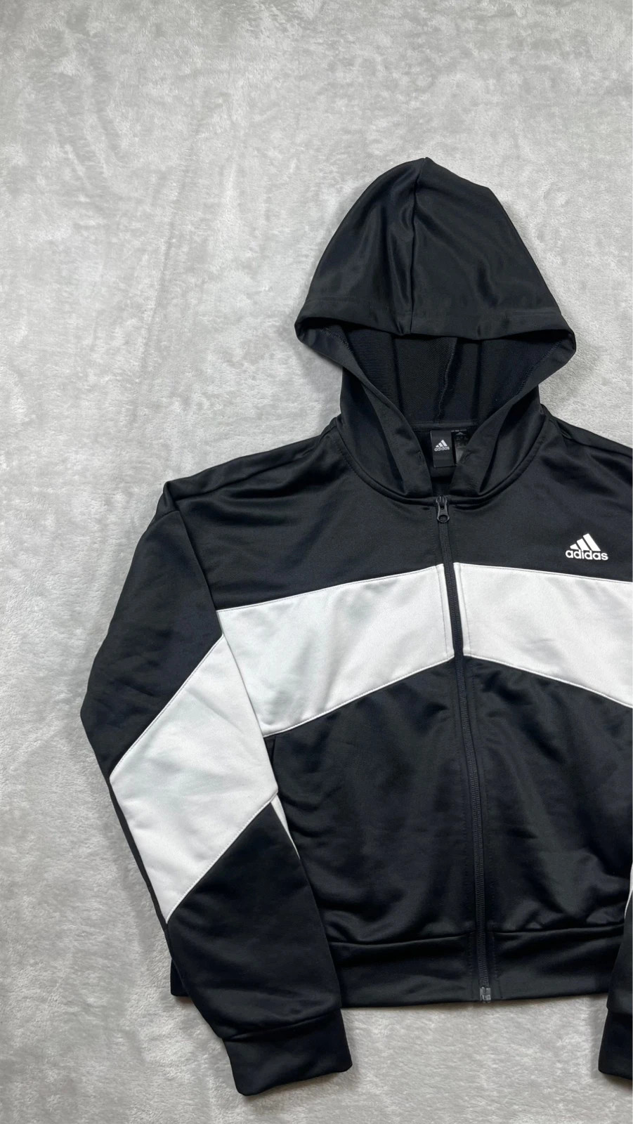 Adidas Track Jacket 00s Black White Crop Oversize XL – adidas – taille XL / 42 / 14 3