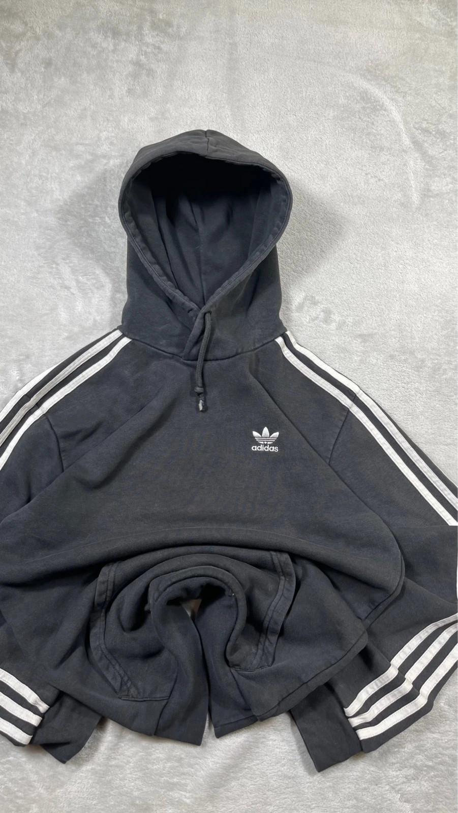 Adidas Hoodie 00s Black White 3 Stripes XS Y2K – adidas Originals – taille XS 4