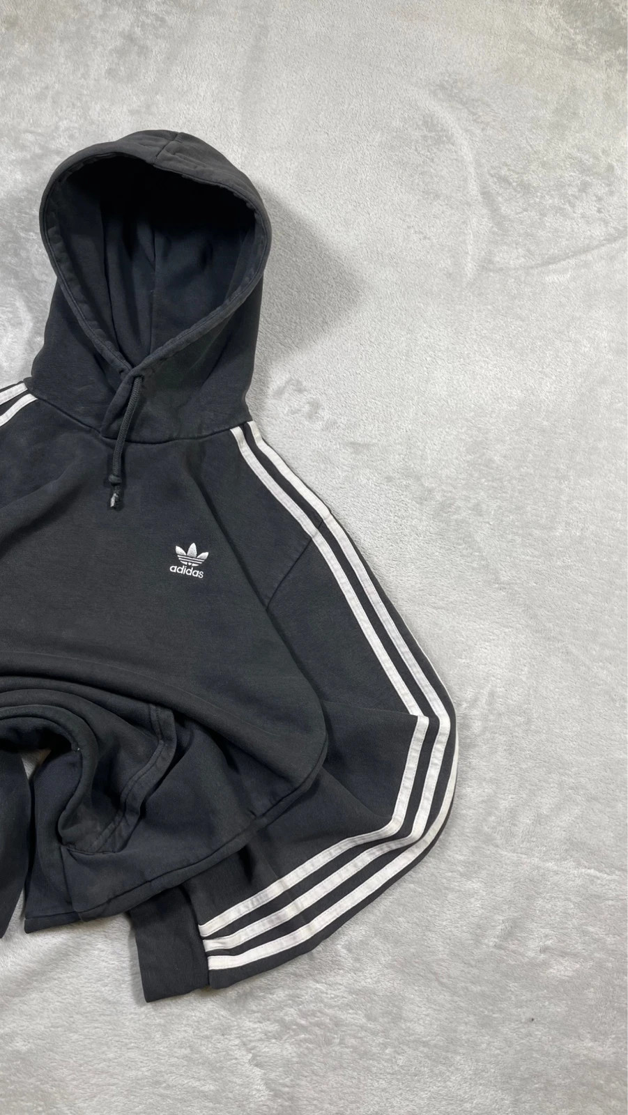 Adidas Hoodie 00s Black White 3 Stripes XS Y2K – adidas Originals – taille XS 5