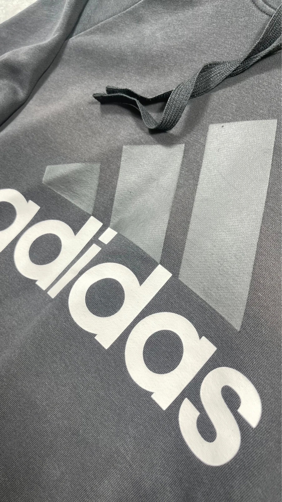 Adidas Hoodie Black 00s Big Logo Sport Size M – adidas – taille M 5