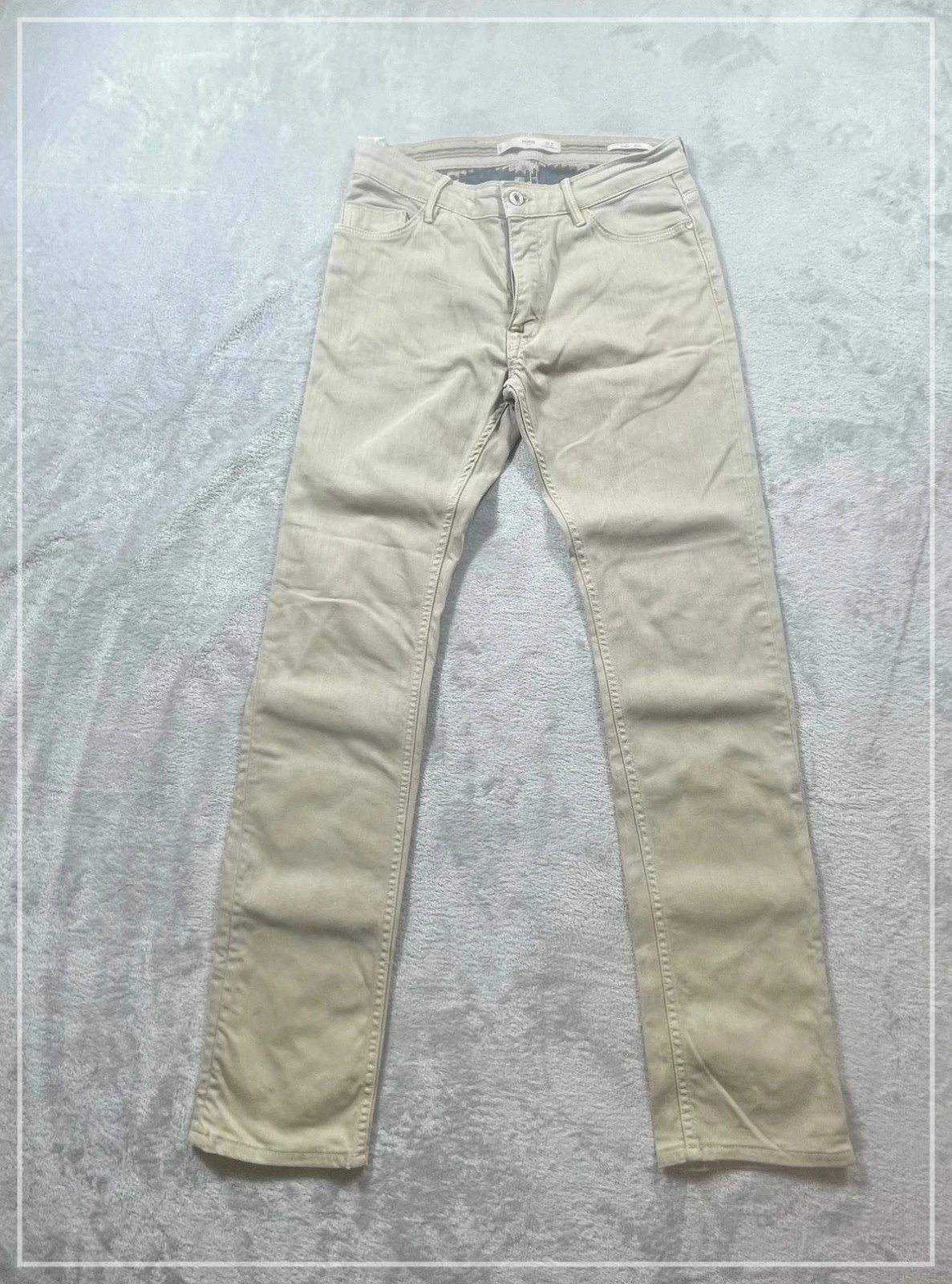 Mango Man Jeans Beige Slim Casual Classic 00s Talla 38 – MNG Man – taille W28 | FR 38 2