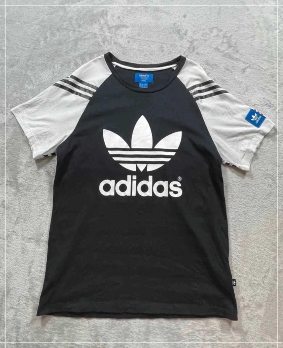 Adidas Originals T-Shirt Black White Trefoil Logo Y2K 00s Talla S – adidas Originals – taille S / 36 / 8 2
