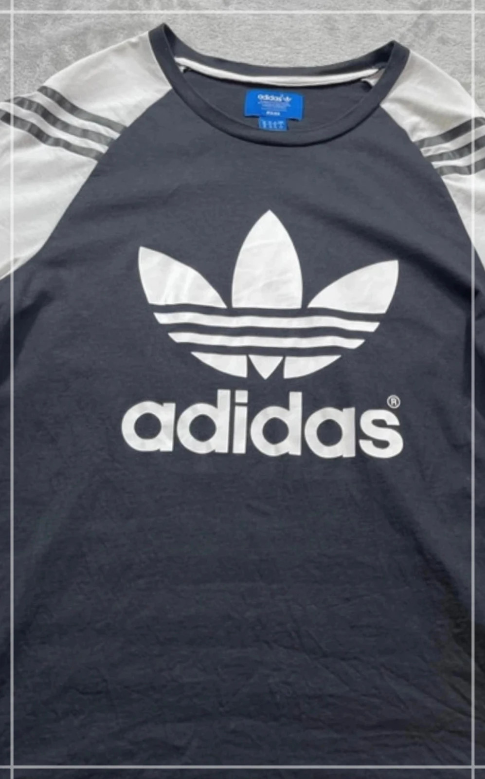 Adidas Originals T-Shirt Black White Trefoil Logo Y2K 00s Talla S – adidas Originals – taille S / 36 / 8 4