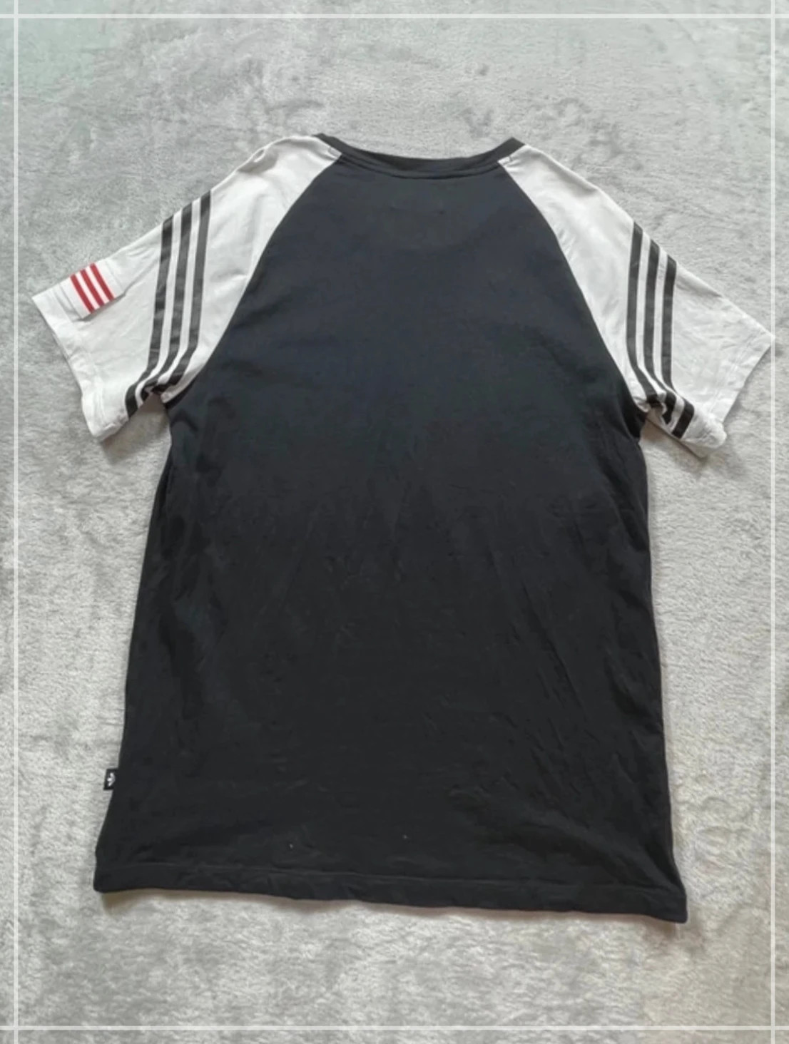 Adidas Originals T-Shirt Black White Trefoil Logo Y2K 00s Talla S – adidas Originals – taille S / 36 / 8 3