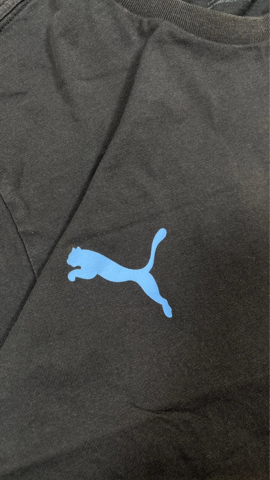 Puma T-Shirt Manchester City Football Club Black Light Blue Logo M – Puma – taille M 5