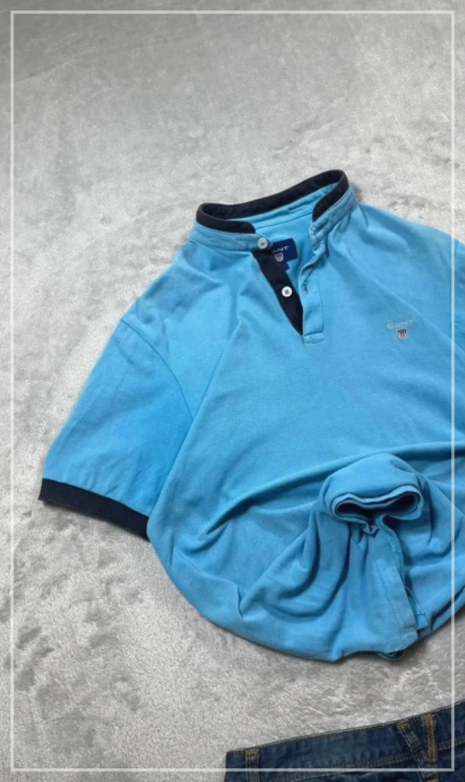 Gant Polo Shirt Light Blue Short Sleeve Classic Logo Design Casual Size L – GANT – taille L 2