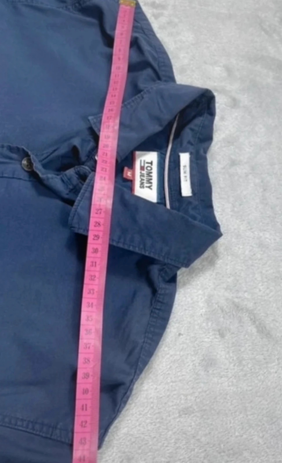 Tommy Hilfiger Shirt Blue Long Sleeve Casual Logo Embroidery 00s Size M – Tommy Jeans – taille M 5