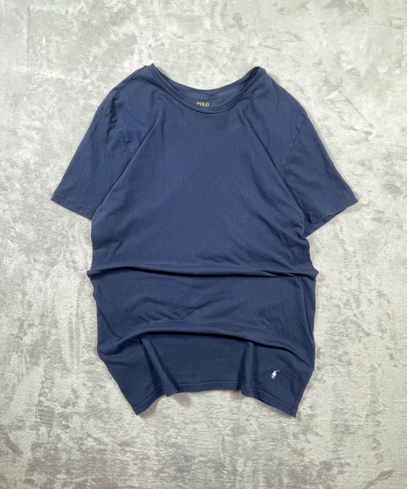 Polo Ralph Lauren T-Shirt Blue Pony Logo Short Sleeve Classic Casual 00s Size XXL