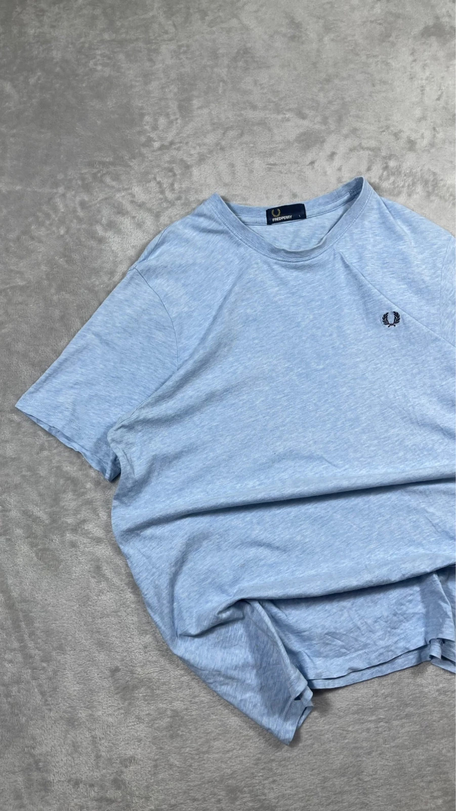 Fred Perry T-Shirt Light Blue Laurel Wreath Embroidered 00s Casual – Fred Perry – taille L 2