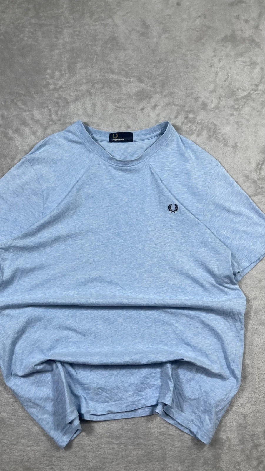 Fred Perry T-Shirt Light Blue Laurel Wreath Embroidered 00s Casual – Fred Perry – taille L 3