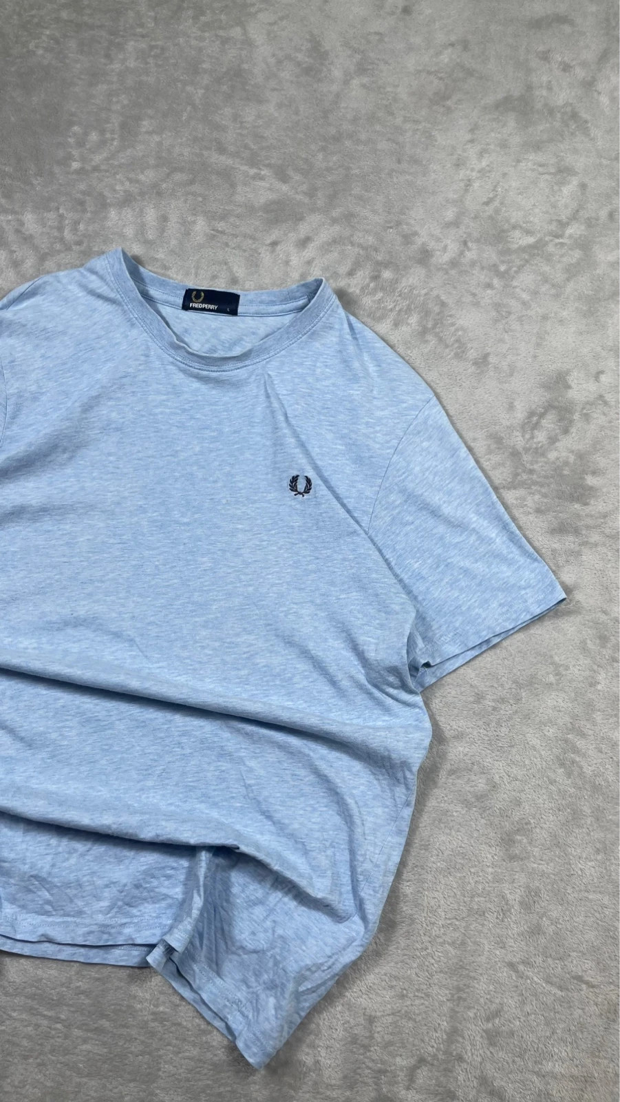Fred Perry T-Shirt Light Blue Laurel Wreath Embroidered 00s Casual – Fred Perry – taille L 4