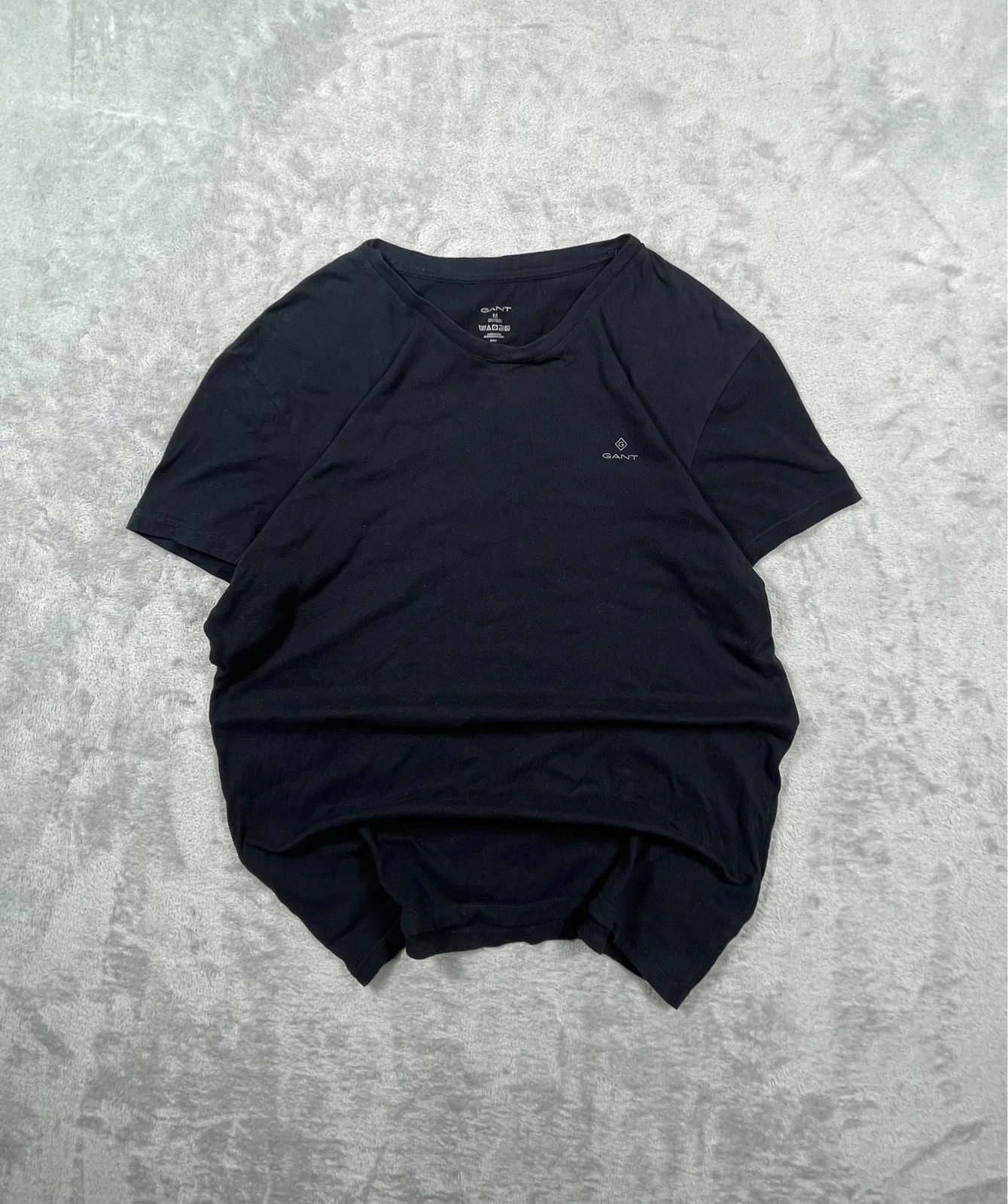 Gant T-Shirt Black Logo Short Sleeve Classic Casual 00s Size M