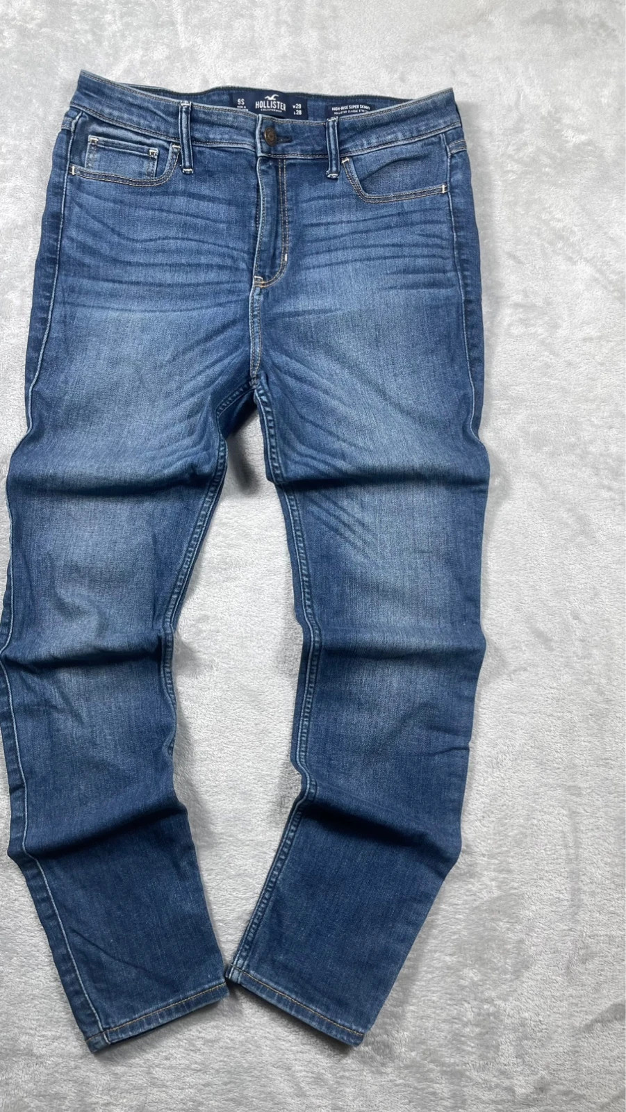 Hollister Jeans Blue High Rise Super Skinny Classic 00s Talla W29 L28 – taille M / 38 / 10 4