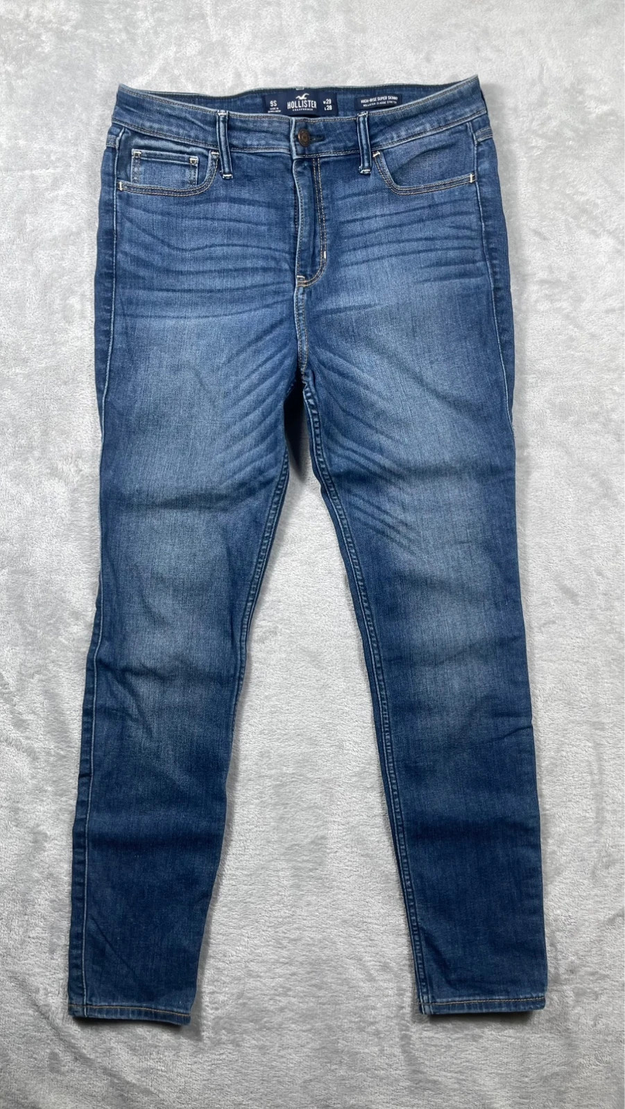 Hollister Jeans Blue High Rise Super Skinny Classic 00s Talla W29 L28 – taille M / 38 / 10 5