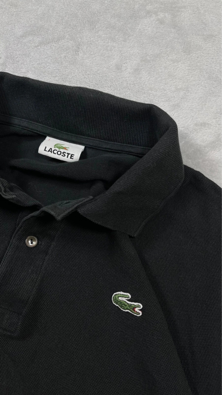 Lacoste Polo Shirt Black Crocodile Logo Classic Sport 00s Talla XXL – Lacoste – taille XXL 5