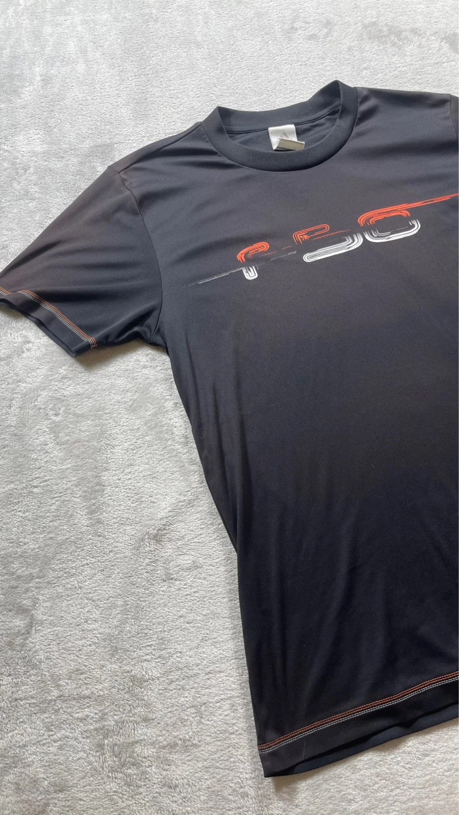 Adidas T-Shirt Black Graphic Print Sport Fitness Y2K 00s Talla M – adidas – taille M 3