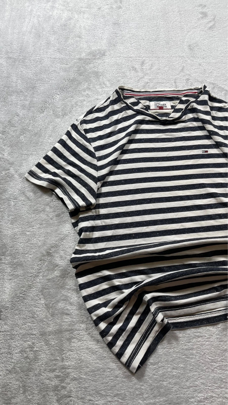 Tommy Hilfiger T-Shirt Striped Logo Casual Y2K 00s Size S – Tommy Hilfiger – taille S 2
