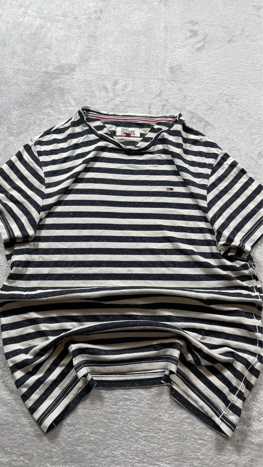 Tommy Hilfiger T-Shirt Striped Logo Casual Y2K 00s Size S – Tommy Hilfiger – taille S 3