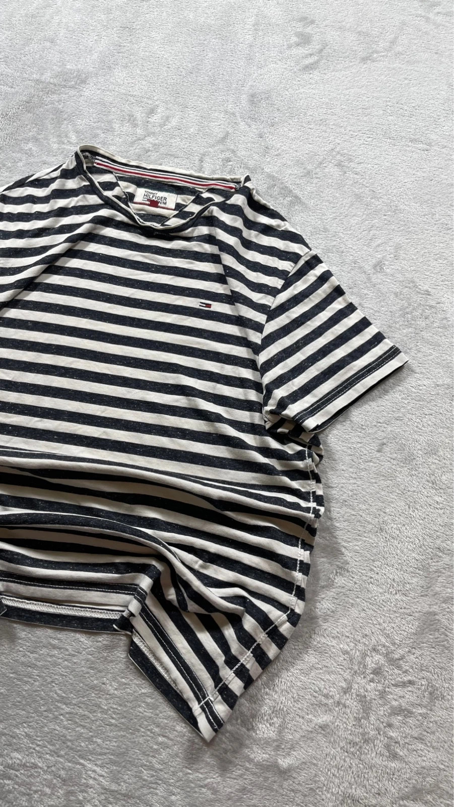 Tommy Hilfiger T-Shirt Striped Logo Casual Y2K 00s Size S – Tommy Hilfiger – taille S 4