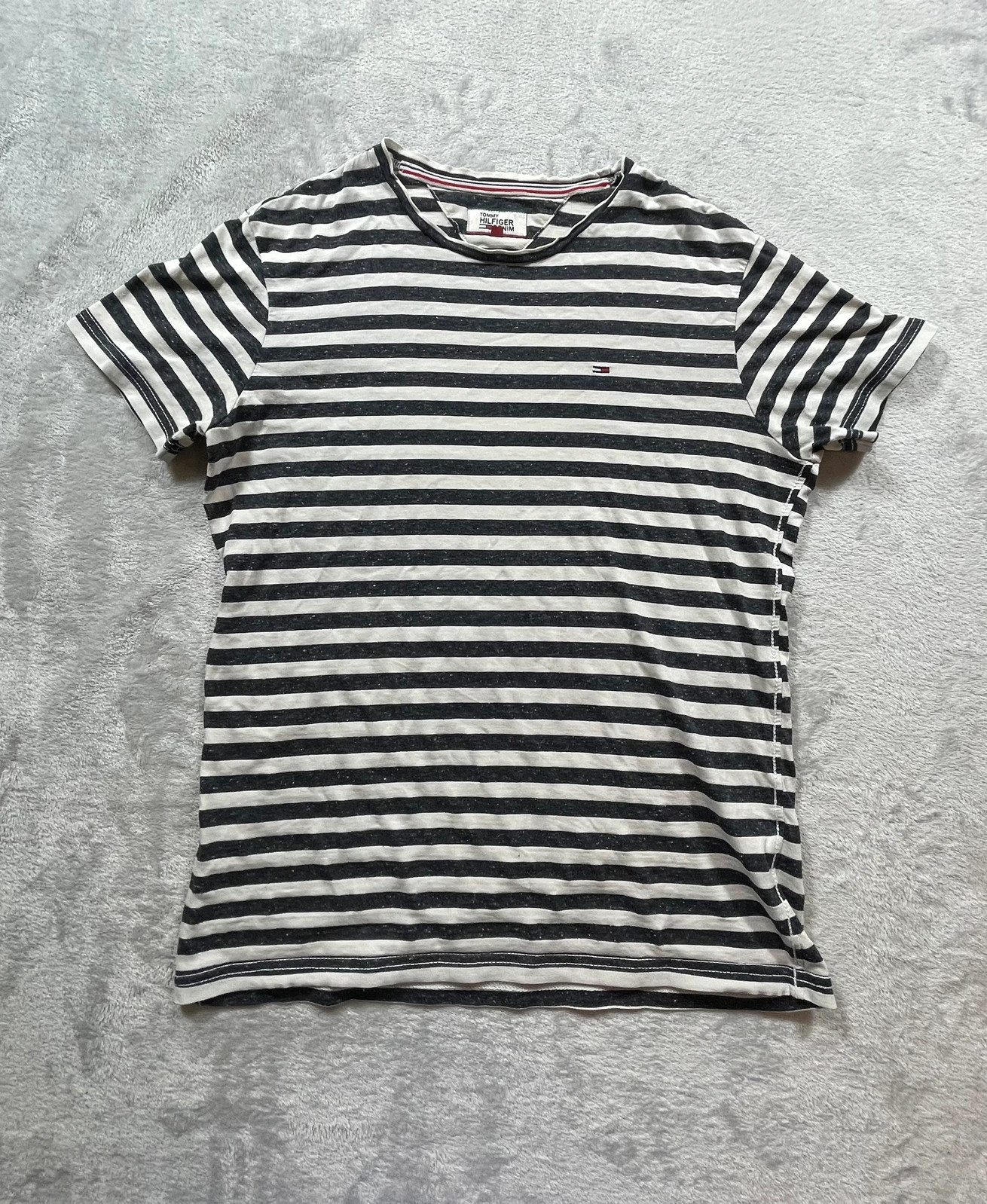 Tommy Hilfiger T-Shirt Striped Logo Casual Y2K 00s Size S – Tommy Hilfiger – taille S 5