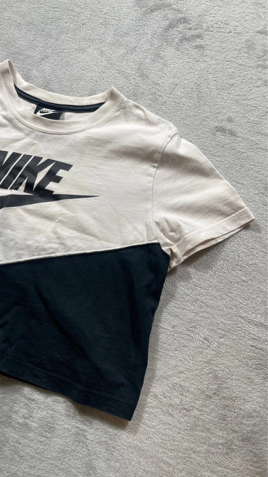 Nike Crop top Black White Futura Logo 00s Talla S – Nike – taille S / 36 / 8 4