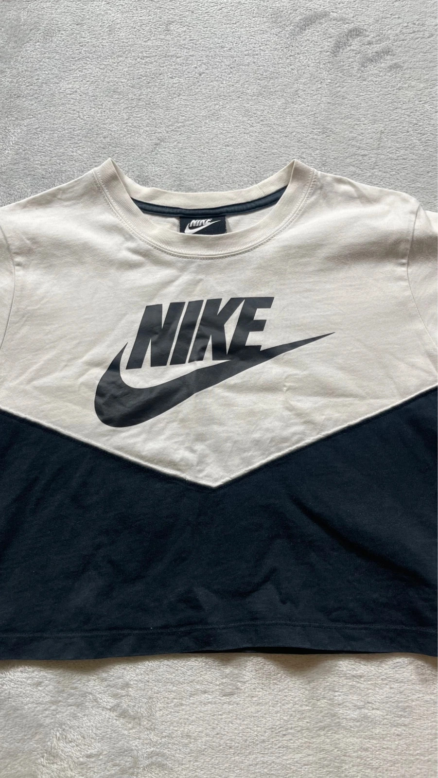 Nike Crop top Black White Futura Logo 00s Talla S – Nike – taille S / 36 / 8 3