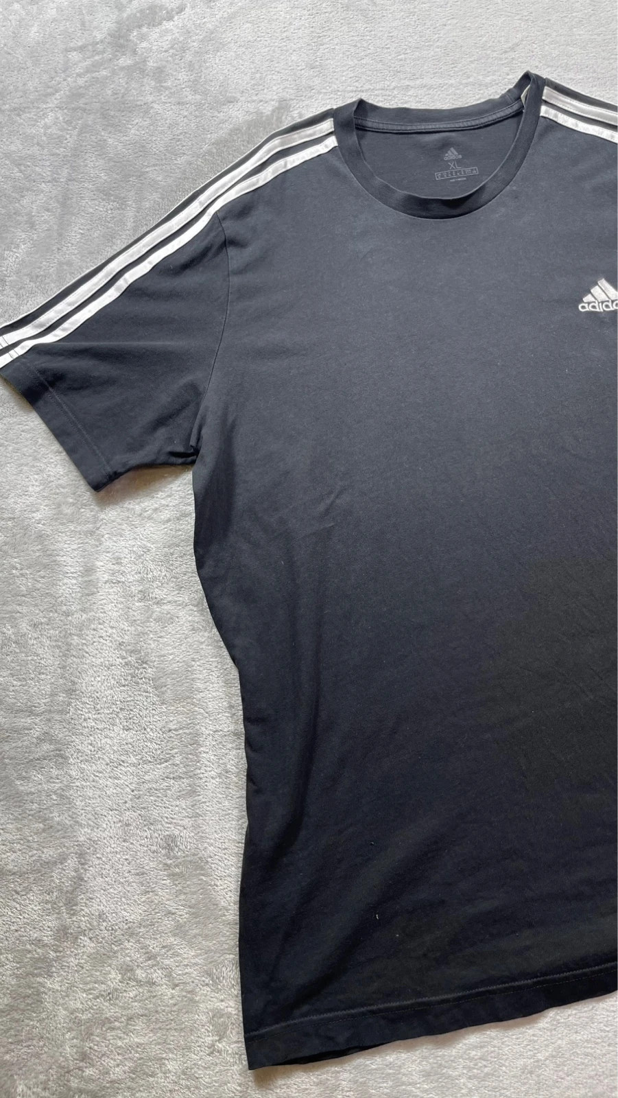 Adidas T-Shirt Black White 3 Stripes 00s sport Size XL – adidas – taille XL 3