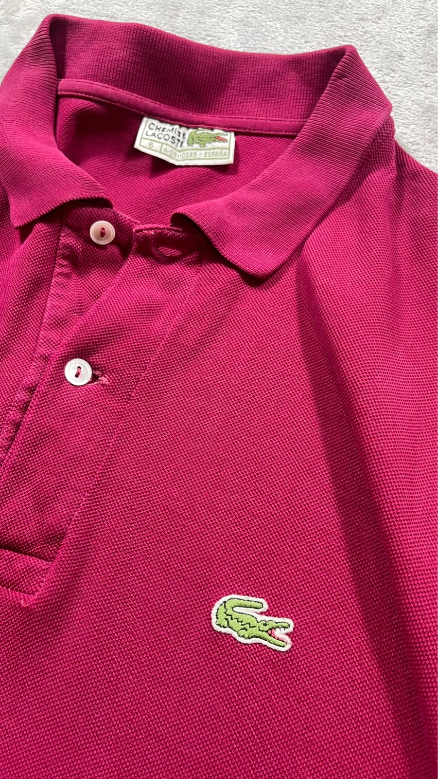 Lacoste Polo Burgundy Classic Sport 00s Talla 6 XL – Lacoste – taille XL 5