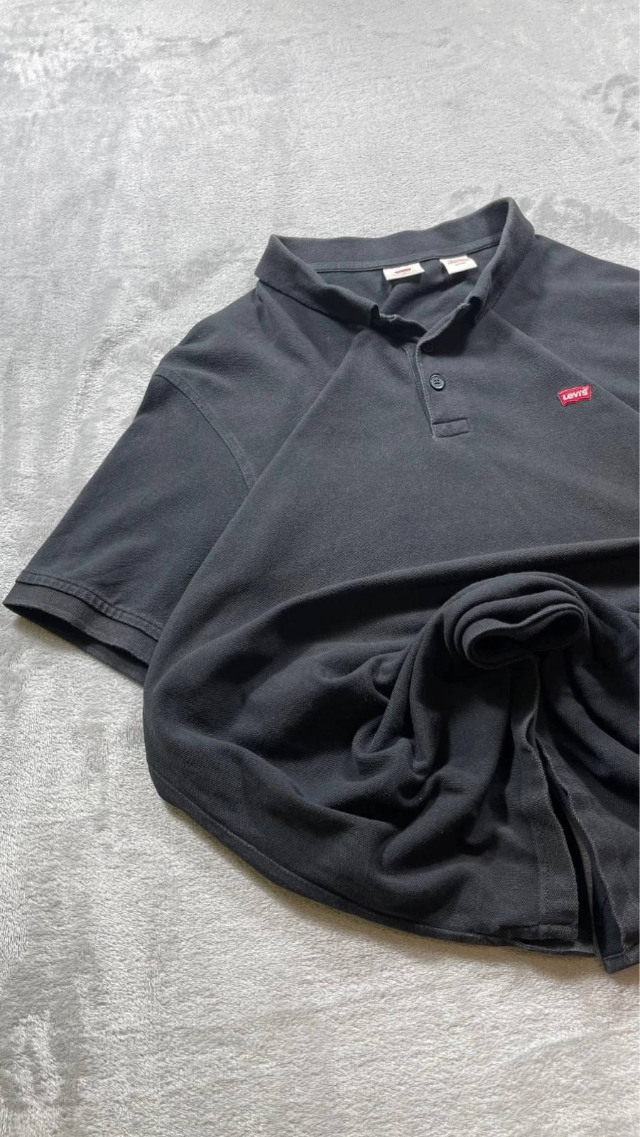 Levi's Polo Shirt Black Classic Logo Small Red Tab Short Sleeve Casual Size XL – Levi's – taille XL 2