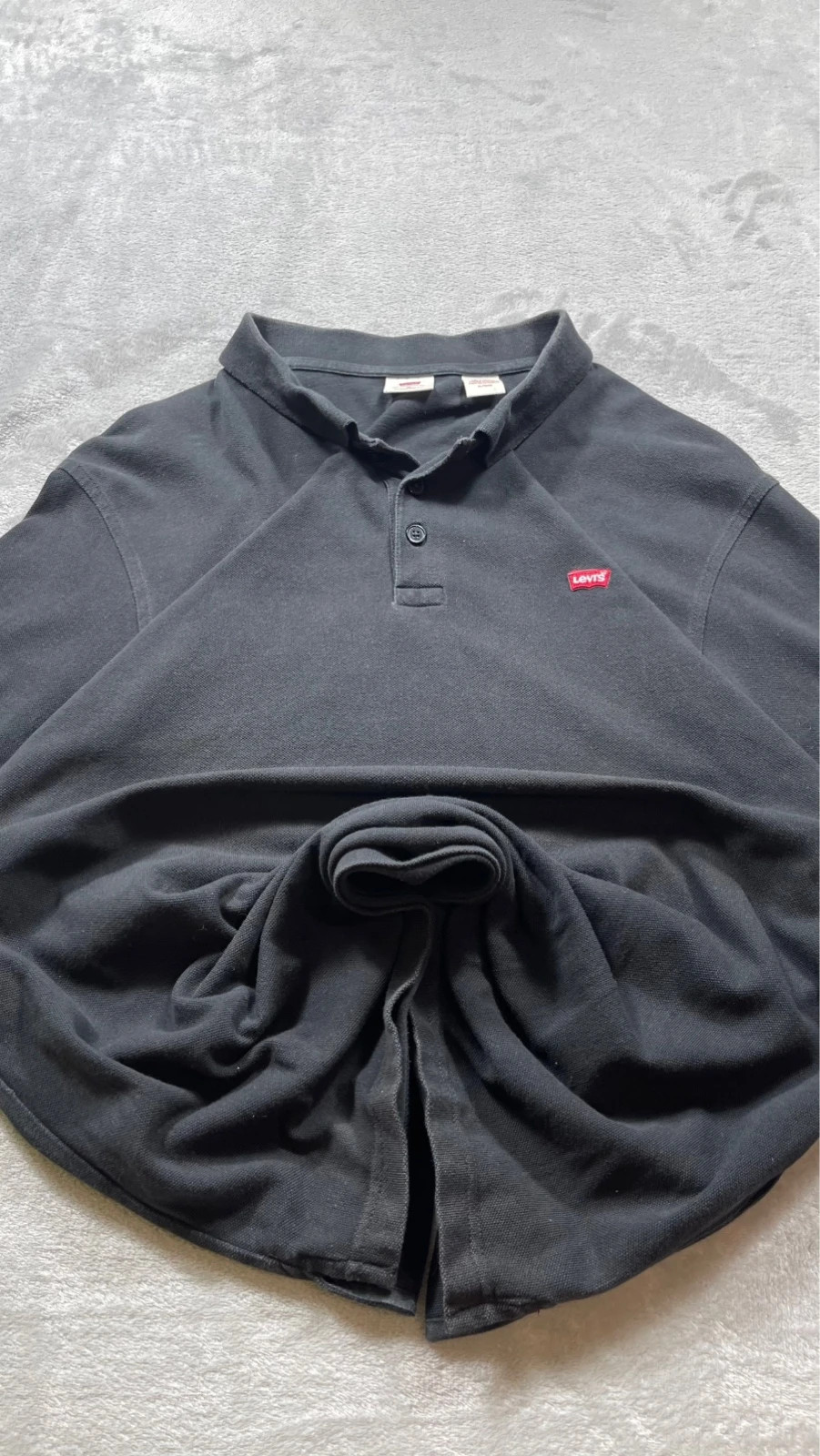 Levi's Polo Shirt Black Classic Logo Small Red Tab Short Sleeve Casual Size XL – Levi's – taille XL 3