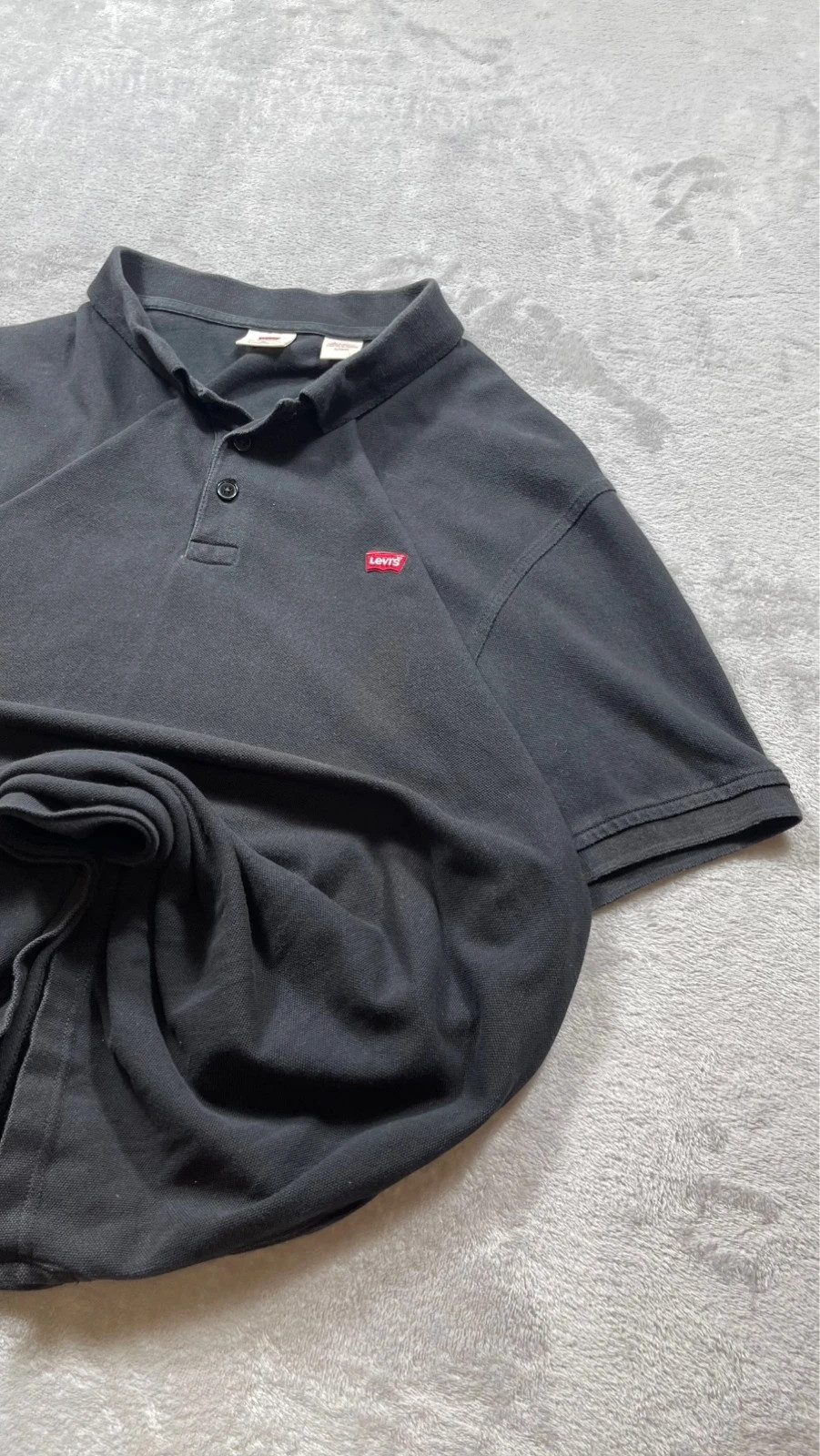 Levi's Polo Shirt Black Classic Logo Small Red Tab Short Sleeve Casual Size XL – Levi's – taille XL 4