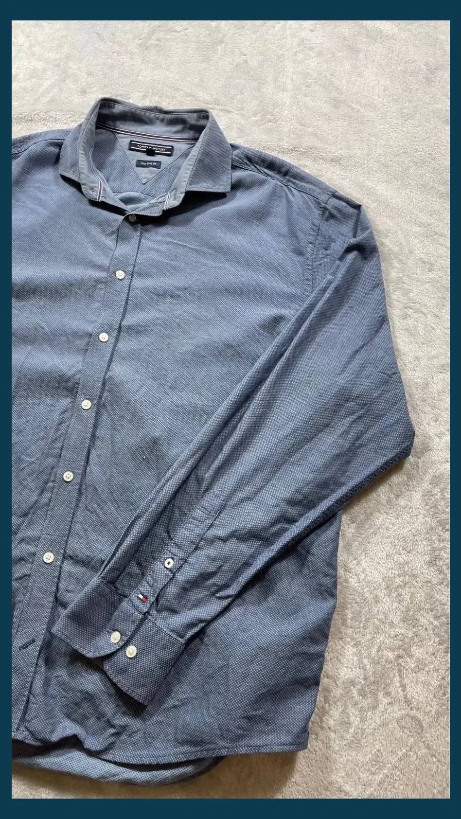 Tommy Hilfiger Shirt Men Blue Long Sleeve Button Down Classic Casual Style Size XXL – Tommy Hilfiger – taille XXL 5