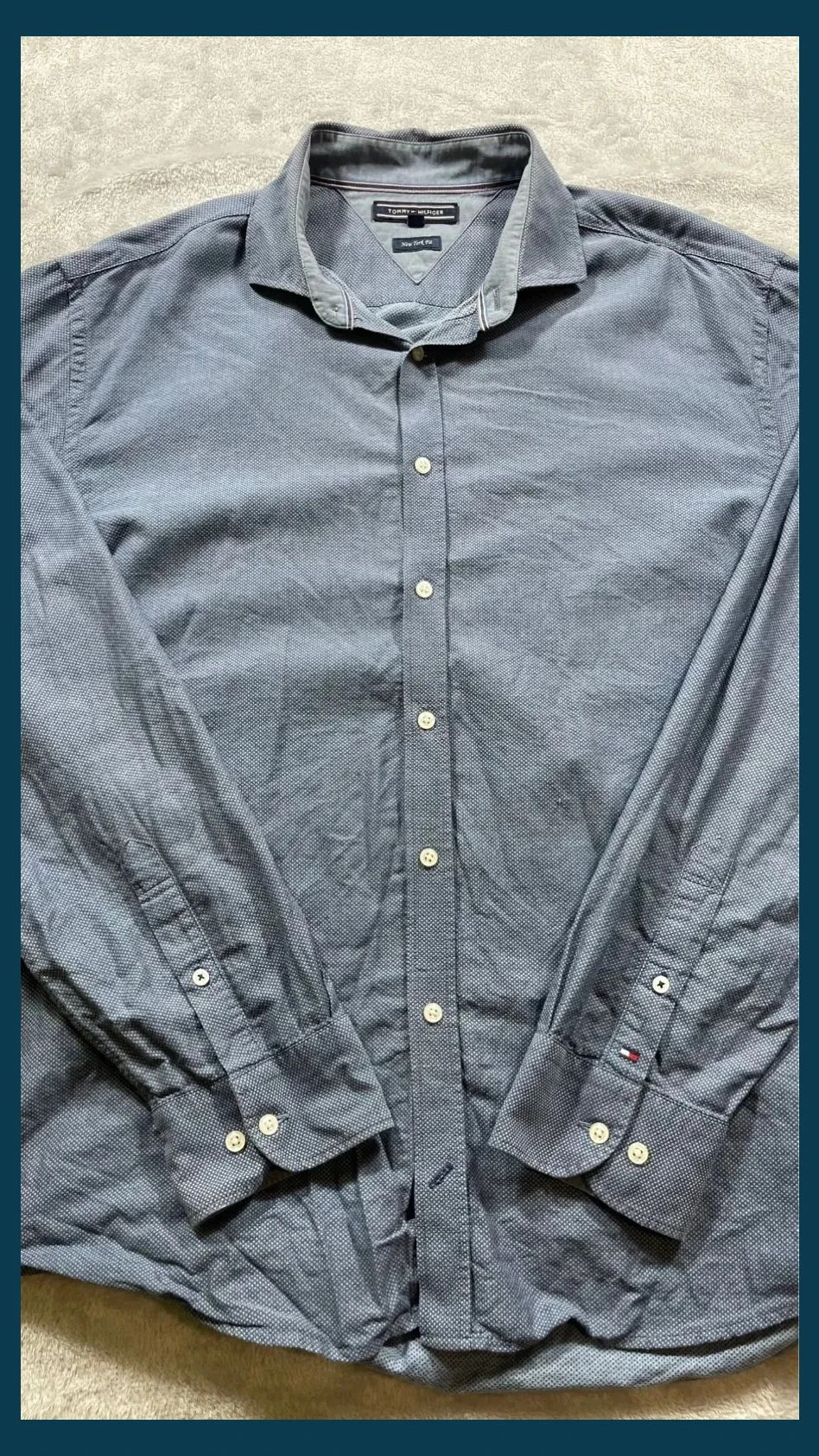 Tommy Hilfiger Shirt Men Blue Long Sleeve Button Down Classic Casual Style Size XXL – Tommy Hilfiger – taille XXL 4