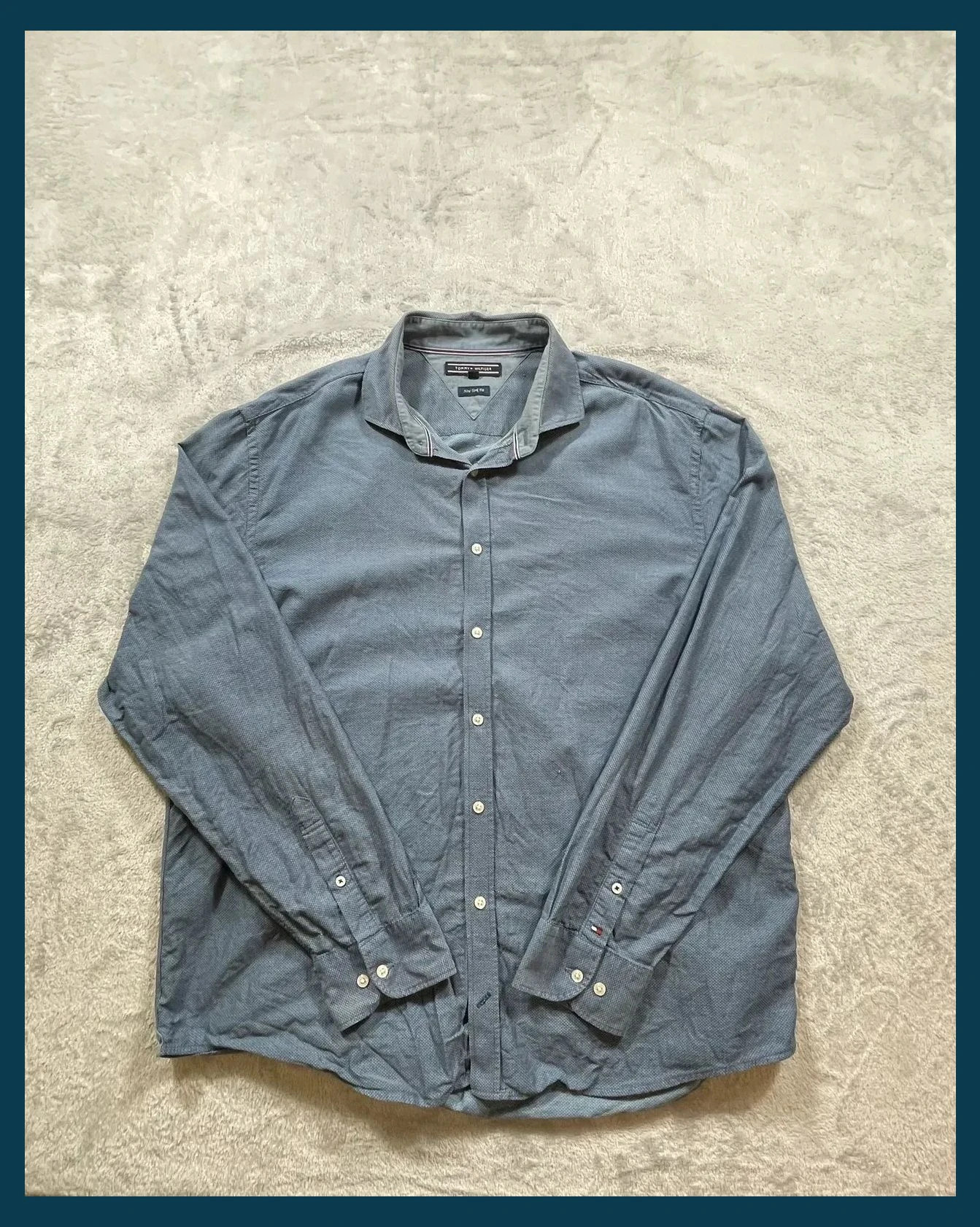 Tommy Hilfiger Shirt Men Blue Long Sleeve Button Down Classic Casual Style Size XXL – Tommy Hilfiger – taille XXL 2