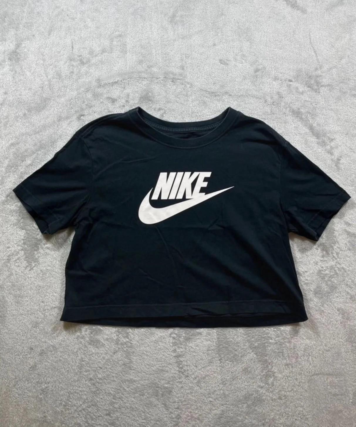 Nike Crop Top Black White Swoosh Casual 00s Talla S – Nike – taille S / 36 / 8 2