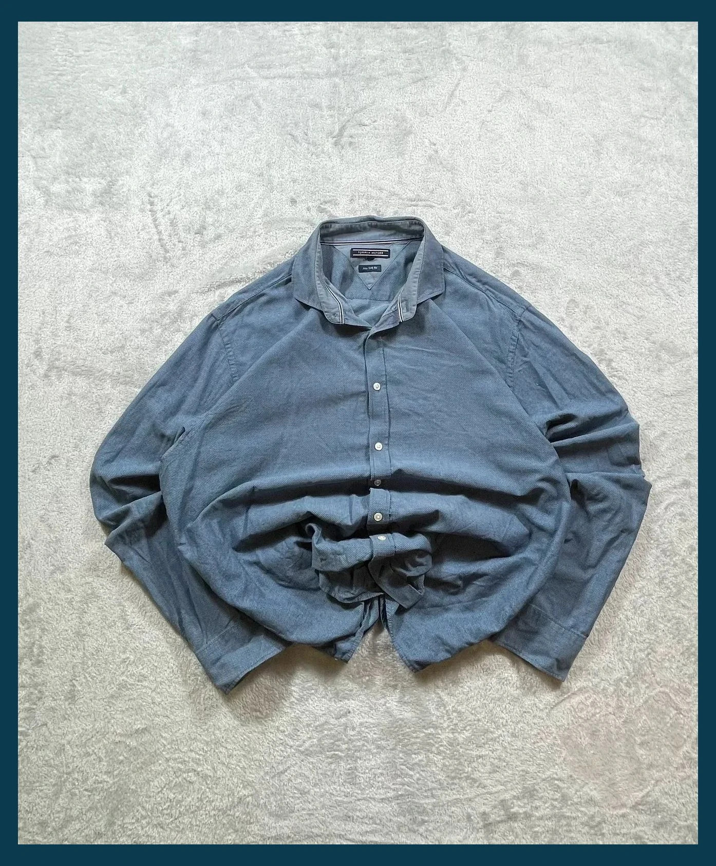 Tommy Hilfiger Shirt Men Blue Long Sleeve Button Down Classic Casual Style Size XXL – Tommy Hilfiger – taille XXL