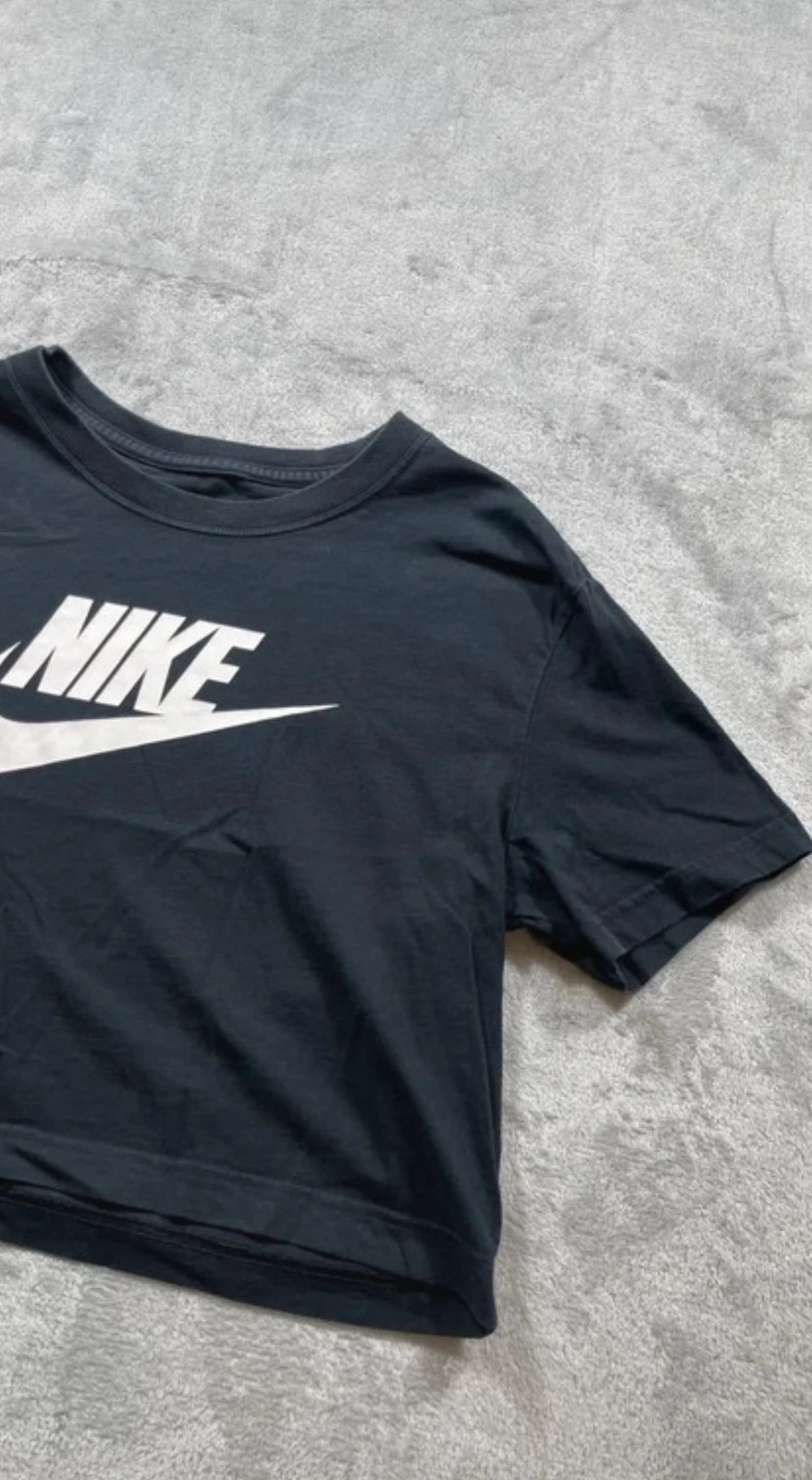 Nike Crop Top Black White Swoosh Casual 00s Talla S – Nike – taille S / 36 / 8 5