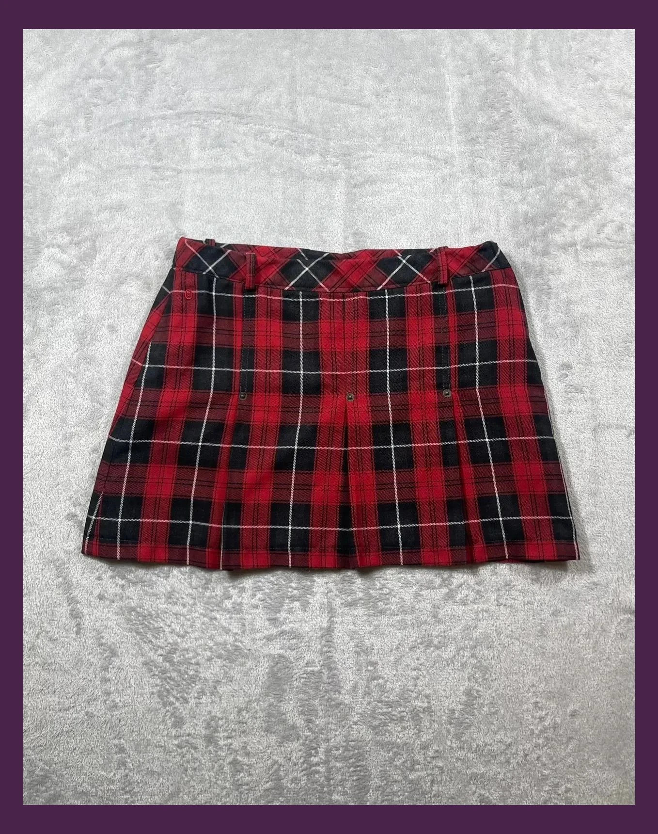 Tartan Mini Skirt Women Red Plaid Size M Schoolgirl Punk Preppy – s.Oliver – taille M / 38 / 10 2