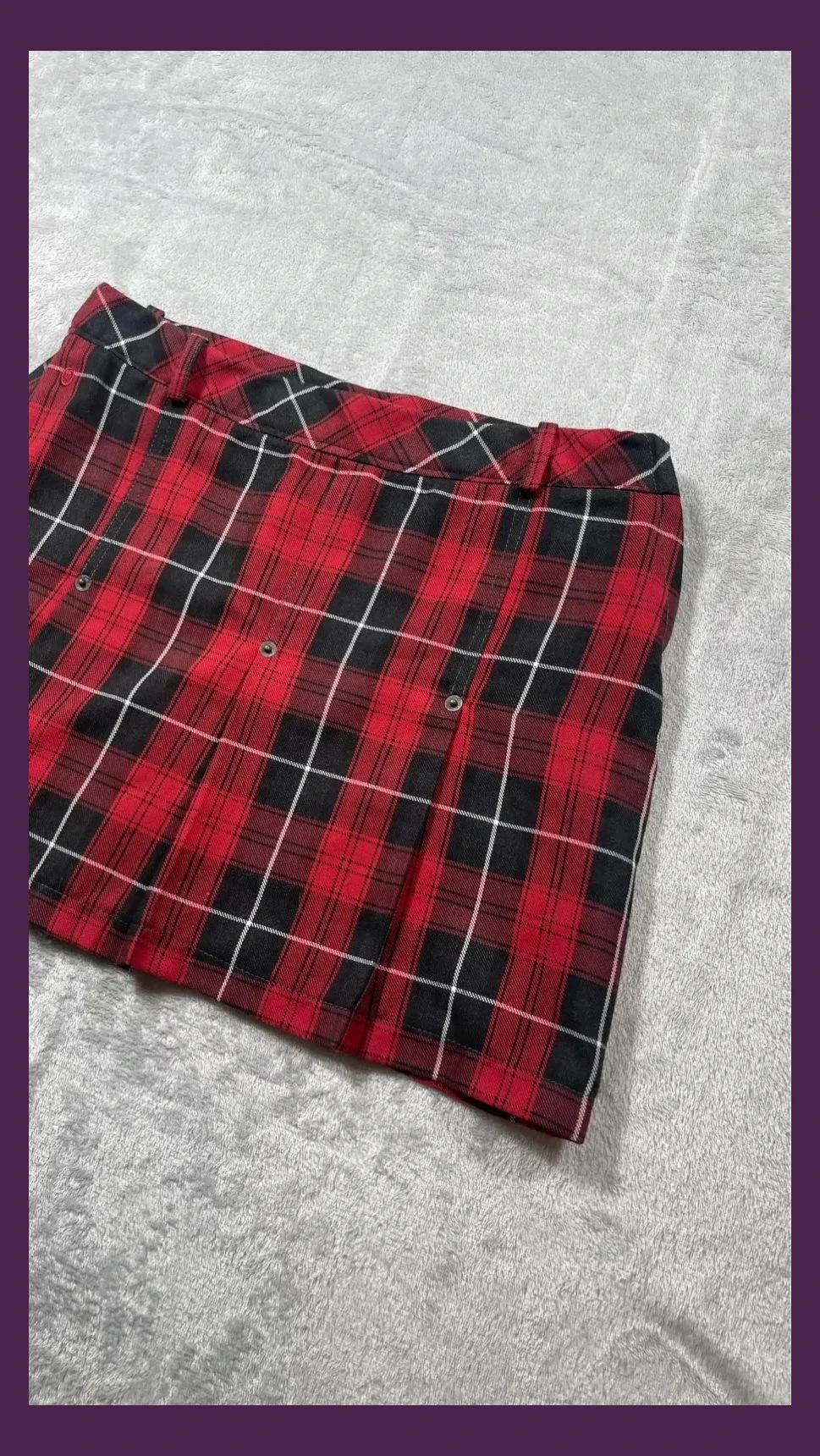 Tartan Mini Skirt Women Red Plaid Size M Schoolgirl Punk Preppy – s.Oliver – taille M / 38 / 10 3